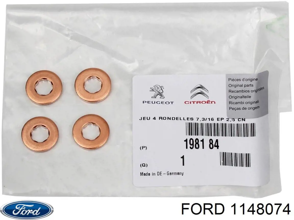 Anel (arruela) do injetor de ajuste Ford 1148074 preço, a partir de 1,84 USD