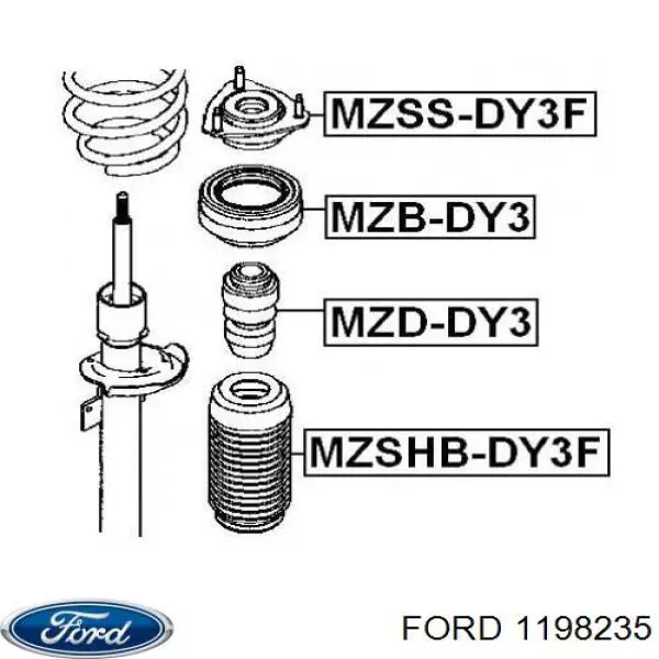 Suporte de amortecedor dianteiro Ford 1198235 preço, a partir de 16,13 USD