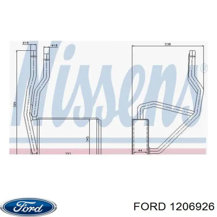 Radiador de forno (de aquecedor) Ford 1206926 preço, a partir de 66,91 USD