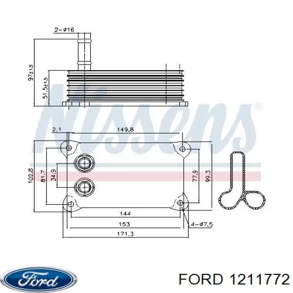 Caixa do filtro de óleo Ford 1211772 preço, a partir de 88,59 USD