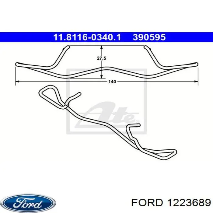 Compre 1223689 Ford Fechadura de mola de suporte
