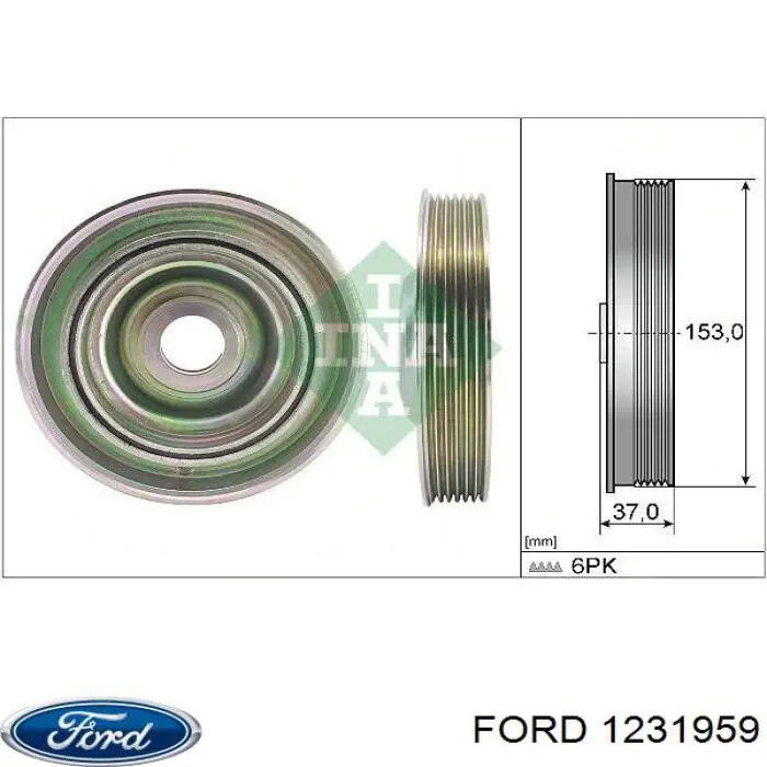 Compre 1231959 Ford Polia de cambota