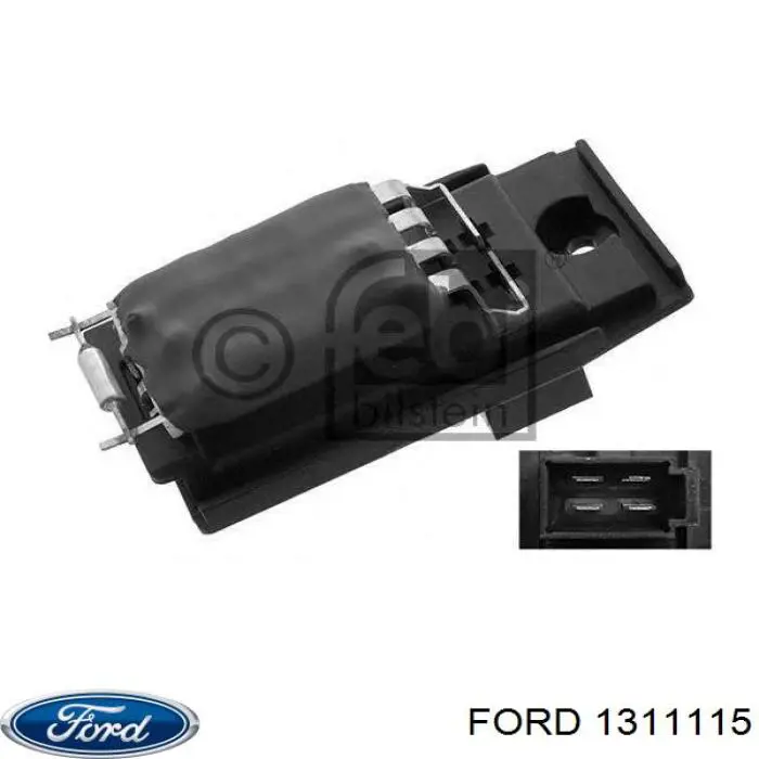 Resistor (resistência) de ventilador de forno (de aquecedor de salão) Ford 1311115 preço, a partir de 9,29 USD