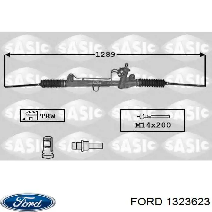 1323623 Ford Cremalheira da direção