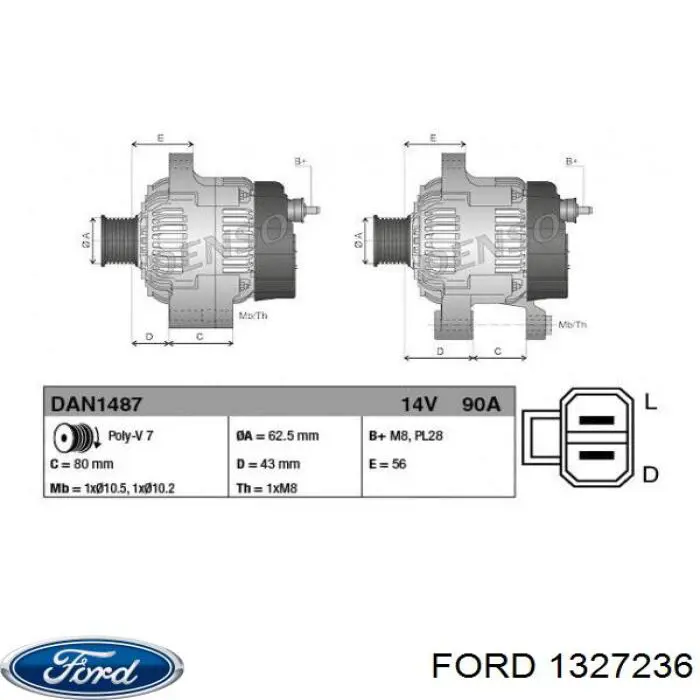 1327236 Ford Vedante de bomba de vácuo