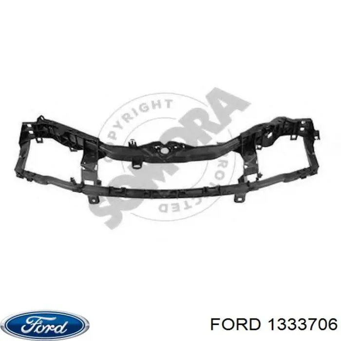 1333706 Ford Suporte do radiador montado (painel de montagem de fixação das luzes)