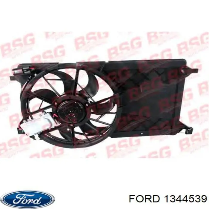 1344539 Ford Difusor do radiador de esfriamento, montado com motor e roda de aletas
