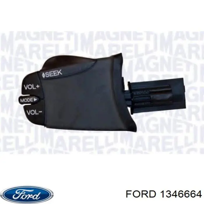 1346664 Ford Comutador instalado na coluna da direção, de controlo do sistema de áudio