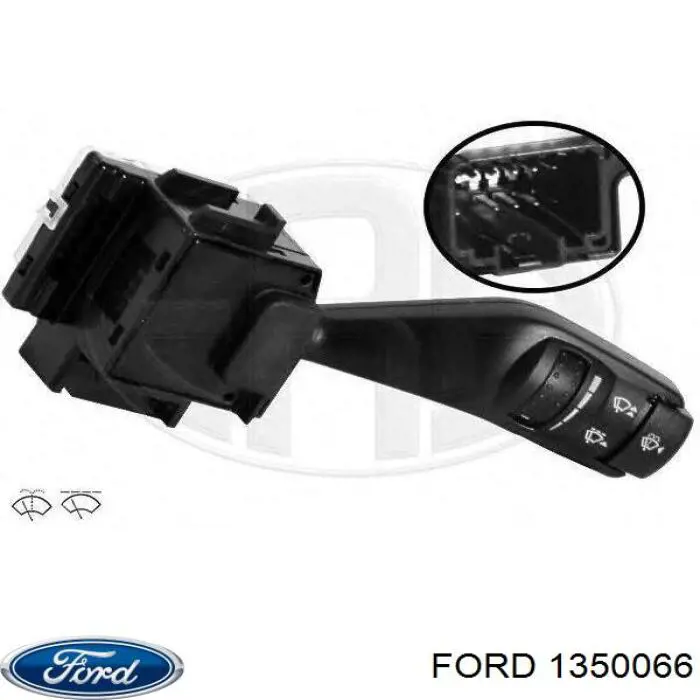 1350066 Ford Comutador direito instalado na coluna da direção