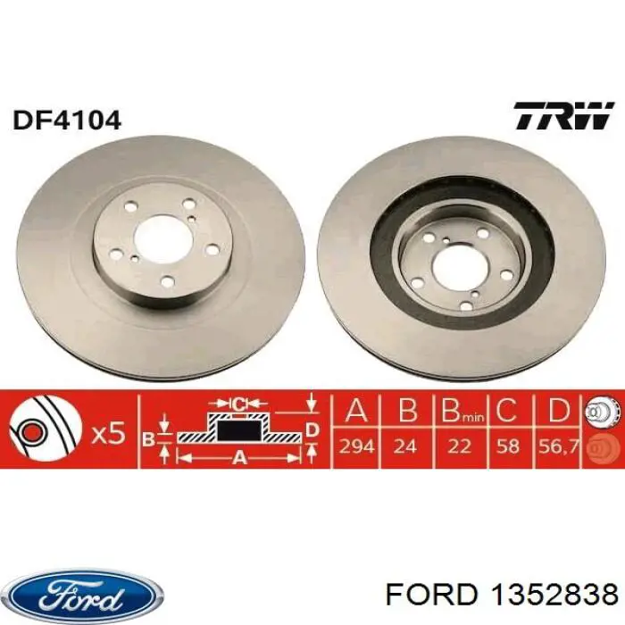 1352838 Ford Consola do gerador
