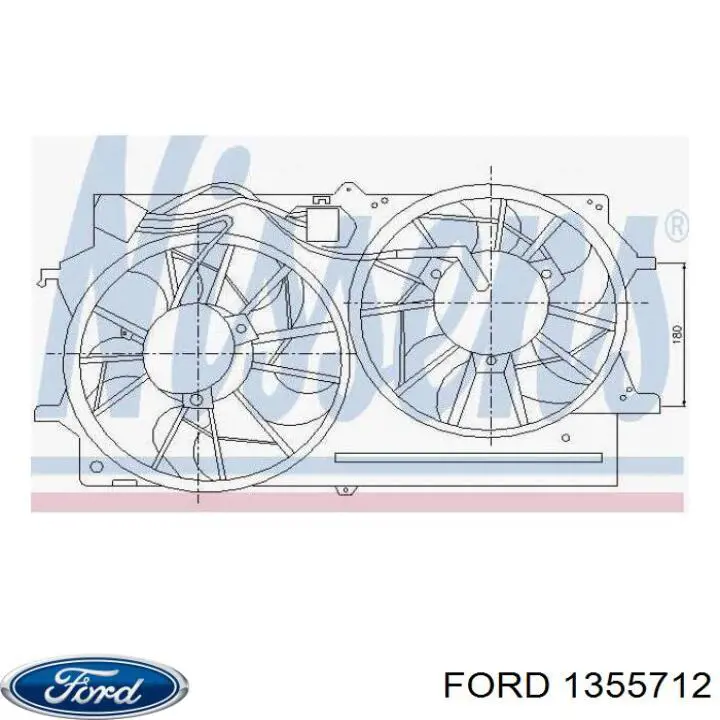 Difusor do radiador de esfriamento, montado com motor e roda de aletas Ford 1355712 preço, a partir de 81,86 USD