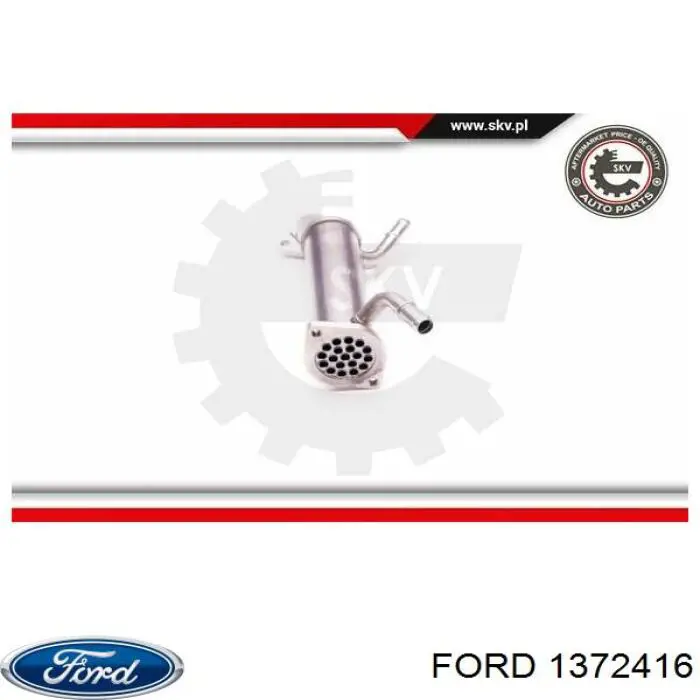 Radiador do sistema EGR de recirculação dos gases de escape 6C1Q9F464AF Fiat/Alfa/Lancia