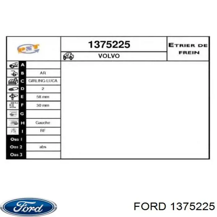 Módulo de bomba de combustível com sensor do nível de combustível Ford 1375225 preço, a partir de  