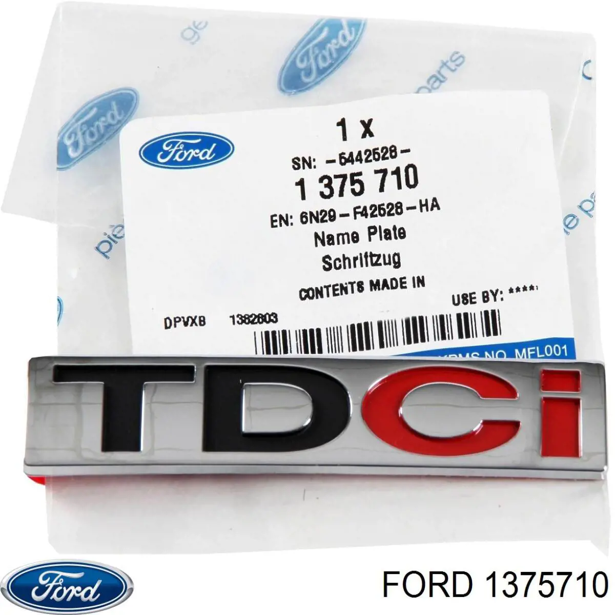 1375710 Ford Emblema de tampa de porta-malas (emblema de firma)