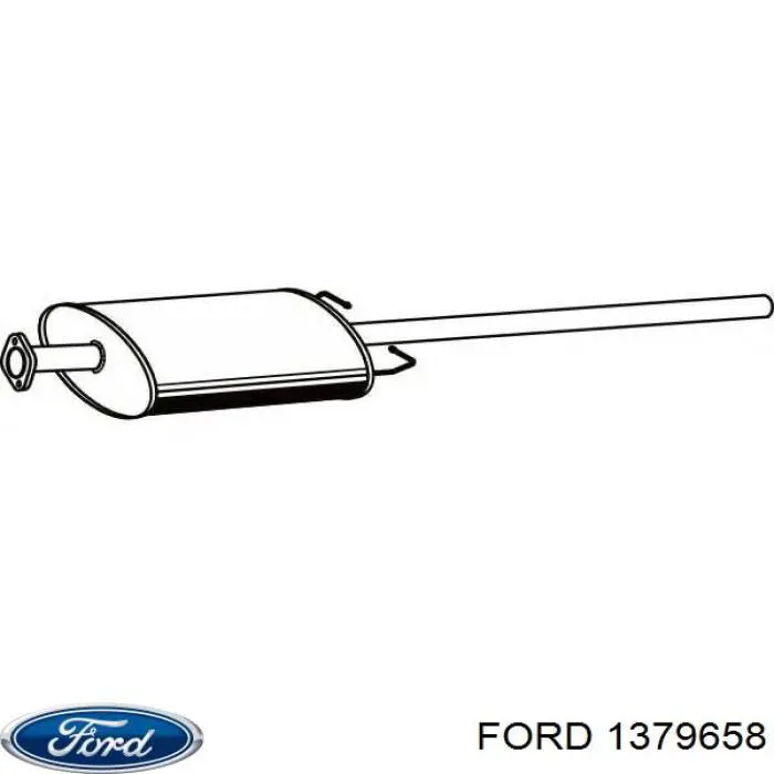 Silenciador, parte central Ford 1379658 preço, a partir de 34,61 USD