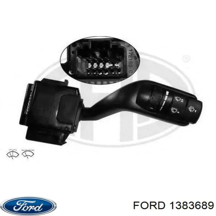 1383689 Ford Comutador direito instalado na coluna da direção