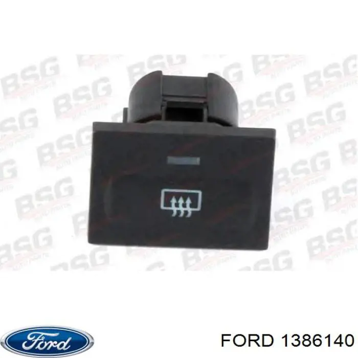 1386140 Ford Botão de ativação de aquecimento de vidro traseiro