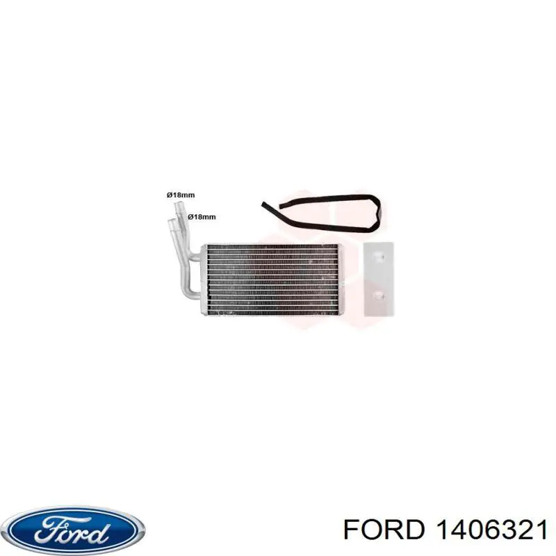 1406321 Ford Radiador de forno (de aquecedor)