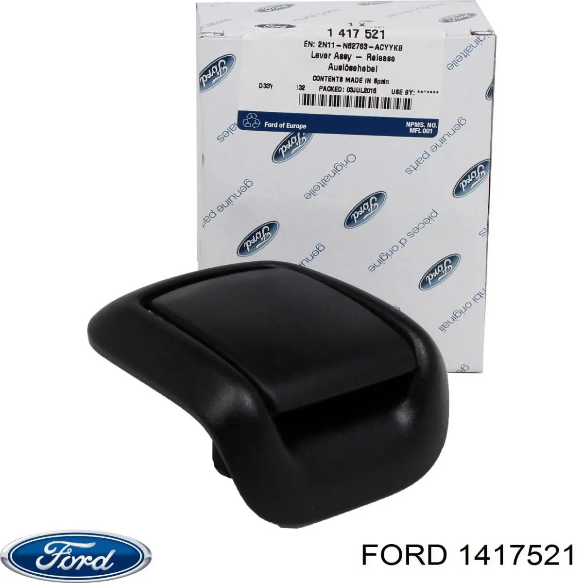 1318118 Ford Puxador de baixada do espaldar de assento dianteiro