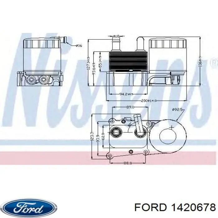 Caixa do filtro de óleo Ford 1420678 preço, a partir de 76,66 USD
