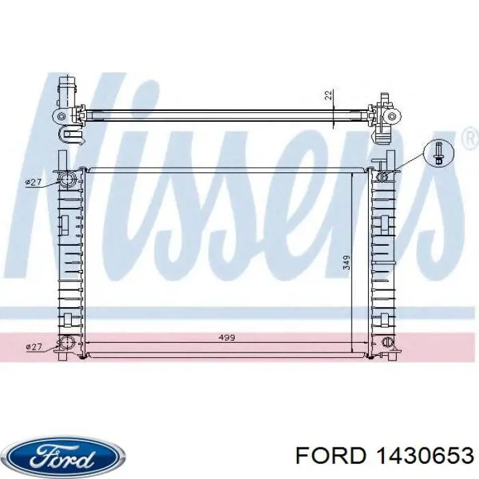 Radiador de esfriamento de motor Ford 1430653 preço, a partir de 76,97 USD