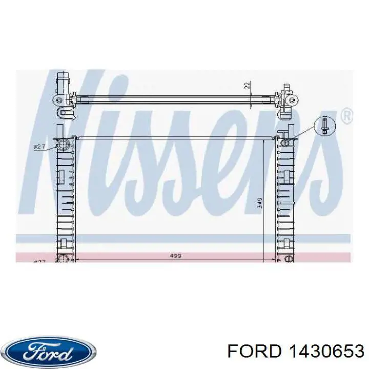 Compre 1430653 Ford Radiador de esfriamento de motor