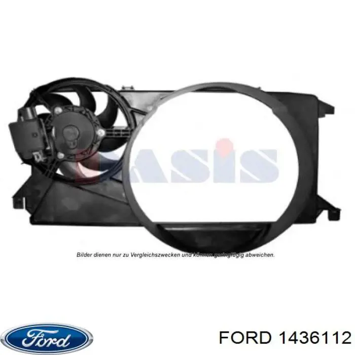 Compre 1436112 Ford Difusor do radiador de esfriamento, montado com motor e roda de aletas
