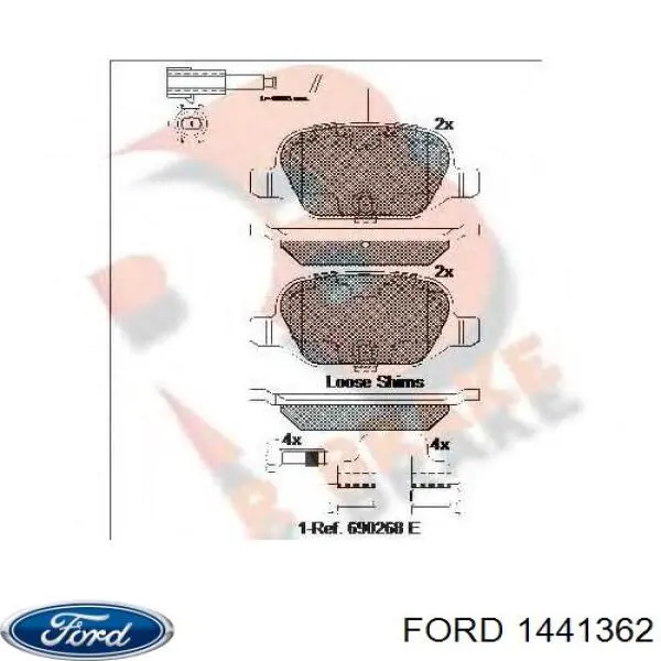 Compre 1441362 Ford Coxim (suporte) traseiro de motor