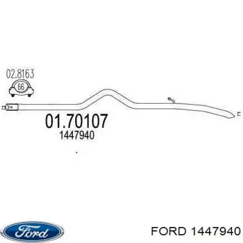 Compre 1447940 Ford Silenciador, parte traseira