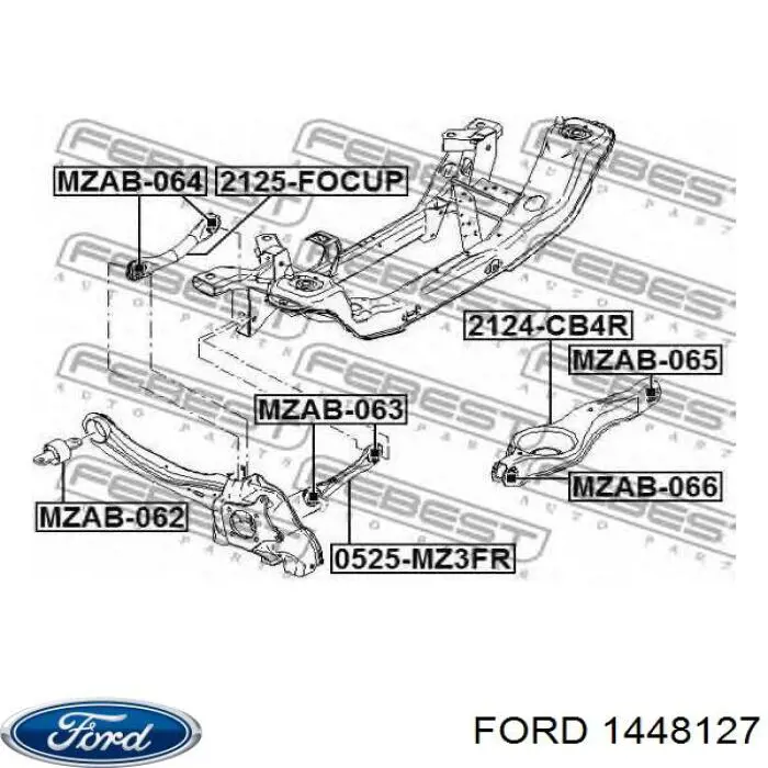 Compre 1448127 Ford Braço oscilante superior esquerdo/direito de suspensão traseira