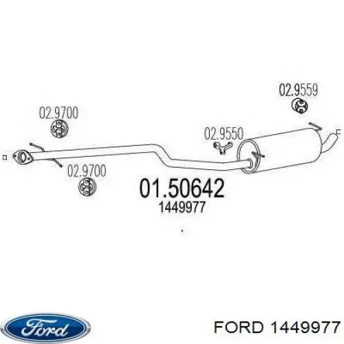 Silenciador, parte central Ford 1449977 preço, a partir de 105,90 USD