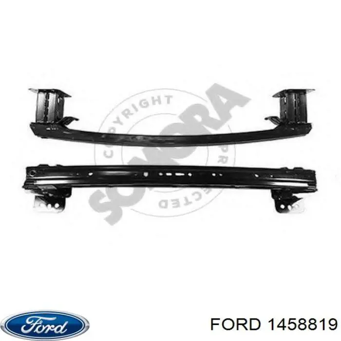 1458819 Ford Reforçador do pára-choque dianteiro