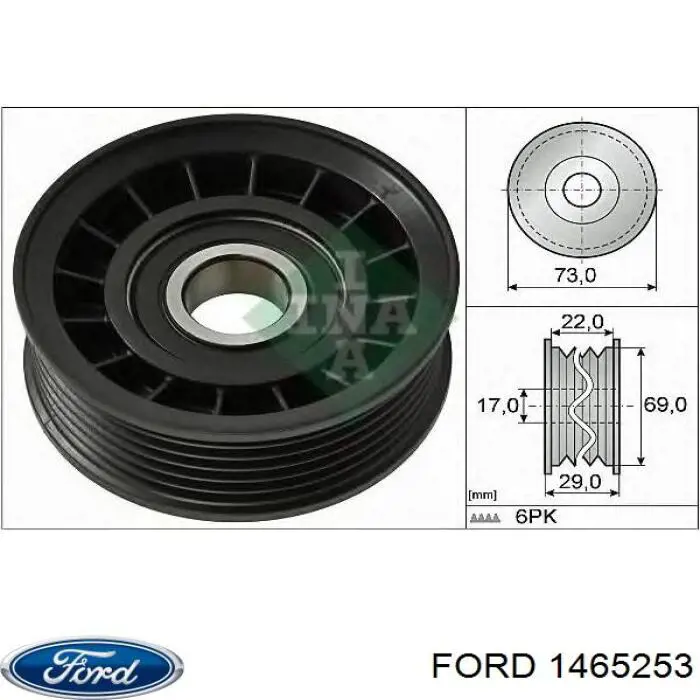 Rolo parasita da correia de transmissão Ford 1465253 preço, a partir de 15,81 USD