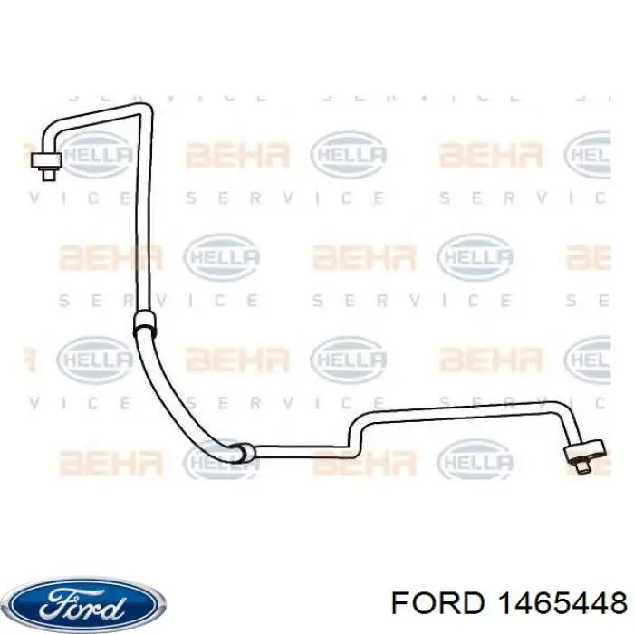 1465448 Ford Mangueira de aparelho de ar condicionado, desde o vaporizador traseiro até o compressor