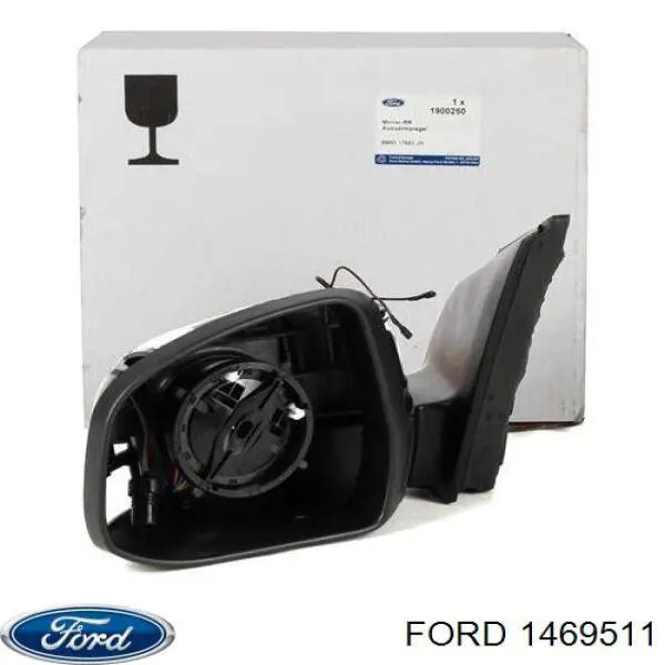1469511 Ford Elemento espelhado do espelho de retrovisão esquerdo