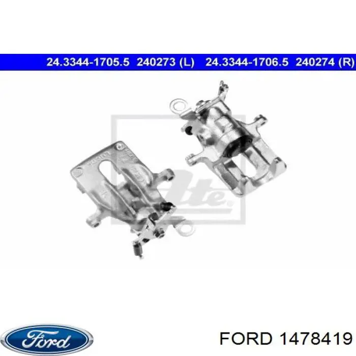 1478419 Ford Suporte do freio traseiro esquerdo