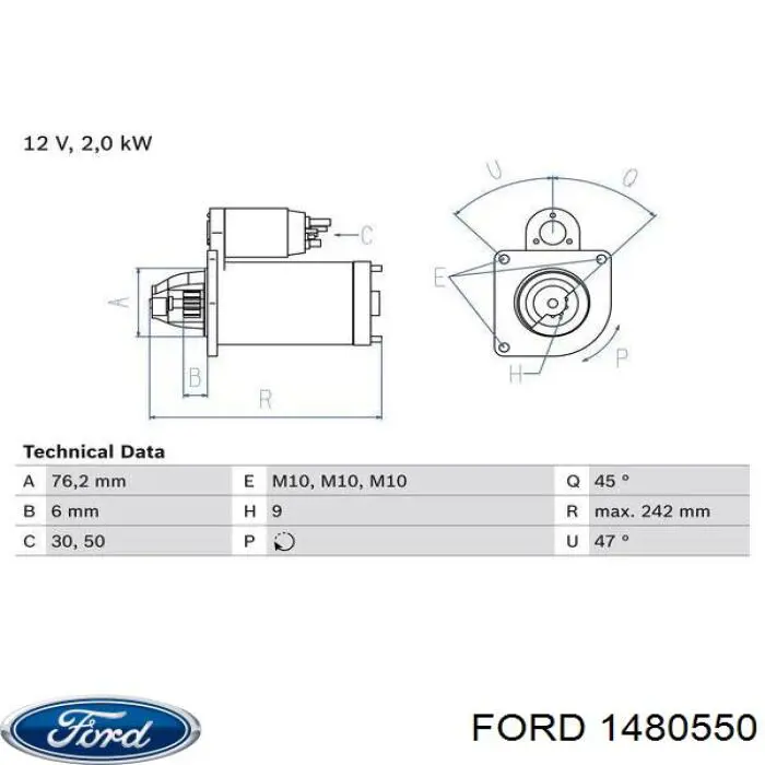 1480550 Ford Motor de arranco