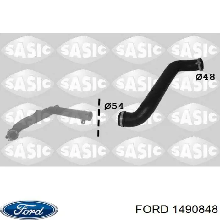 1490848 Ford Mangueira (cano derivado) de intercooler