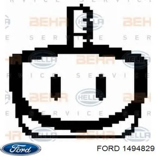 1494829 Ford Difusor do radiador de esfriamento, montado com motor e roda de aletas