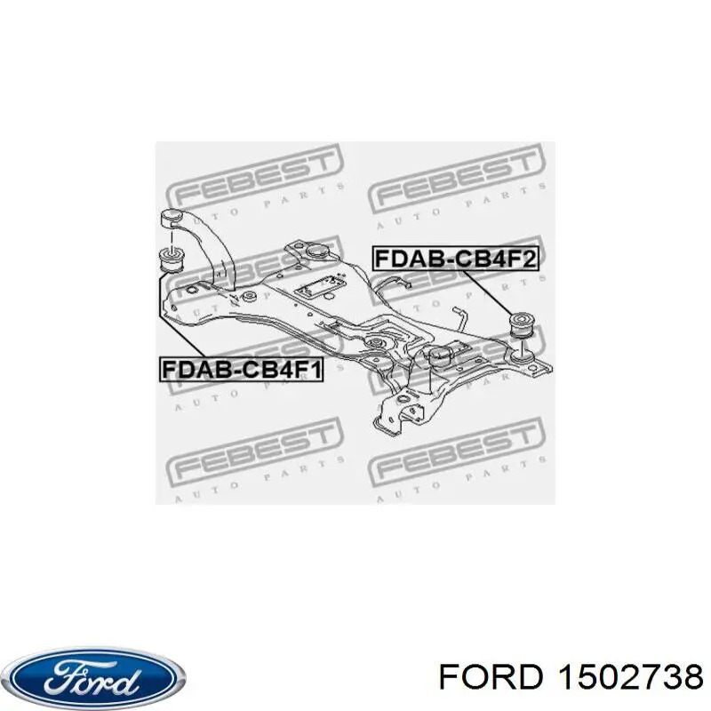 Bloco silencioso (coxim) de viga dianteira (de plataforma veicular) Ford 1502738 preço, a partir de 14,69 USD