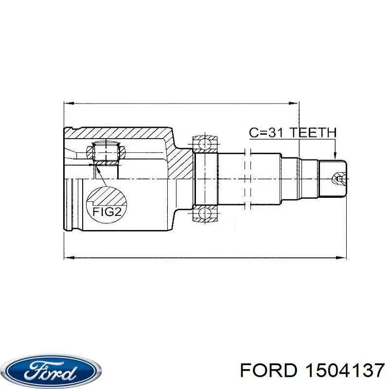 Semieixo (acionador) dianteiro direito Ford 1504137 preço, a partir de 199,43 USD