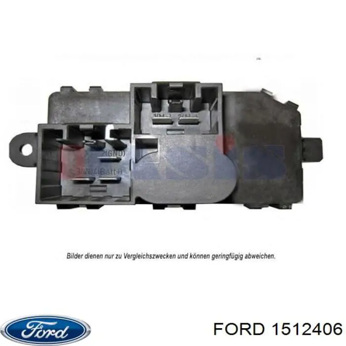 Resistor (resistência) de ventilador de forno (de aquecedor de salão) Ford 1512406 preço, a partir de 60,46 USD