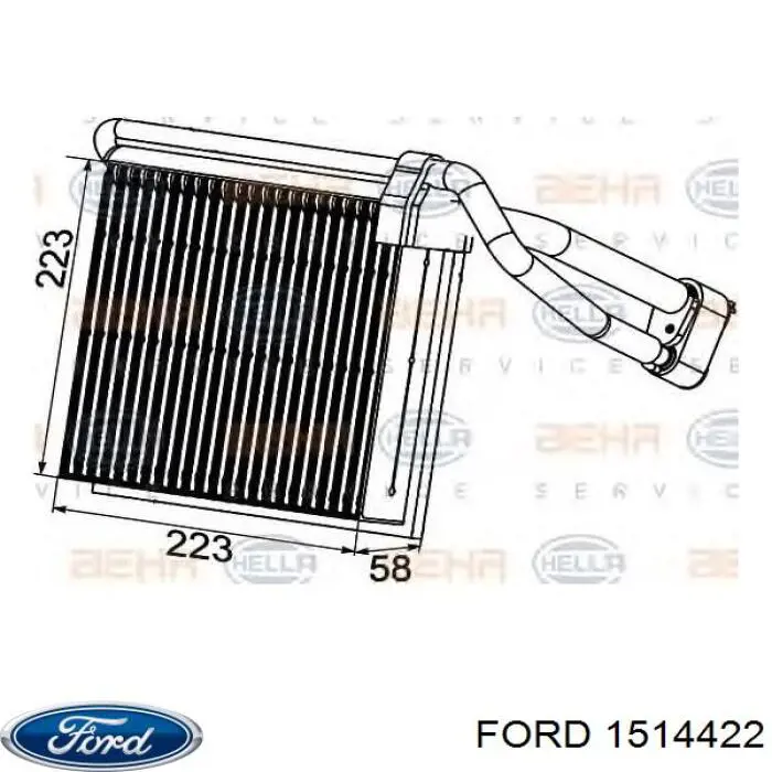 1514422 Ford Vaporizador de aparelho de ar condicionado