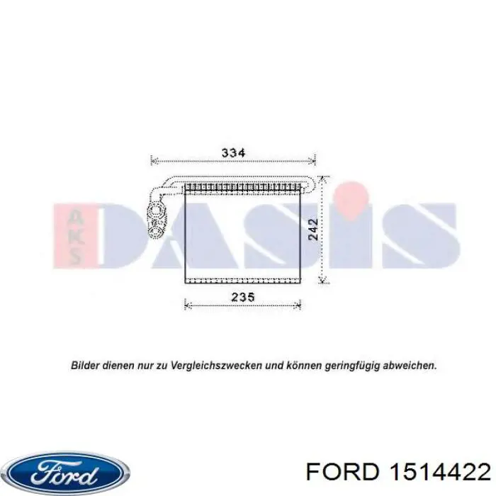 Vaporizador de aparelho de ar condicionado Ford 1514422 preço, a partir de 95,34 USD
