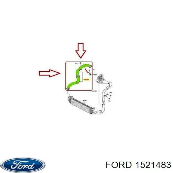 Compre 1521483 Ford Mangueira (cano derivado) de intercooler