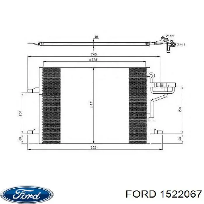 Radiador de aparelho de ar condicionado Ford 1522067 preço, a partir de 114,07 USD