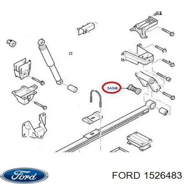 1526483 Ford Bloco silencioso de argola da suspensão de lâminas