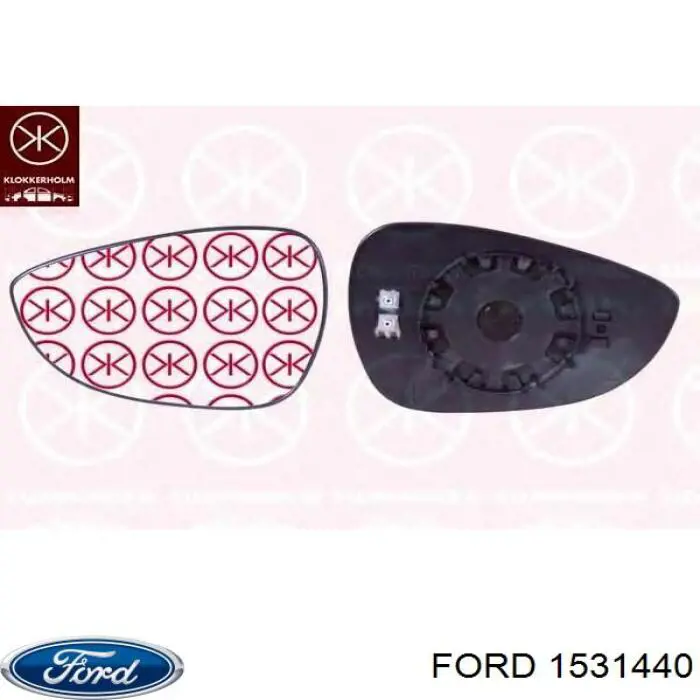 Compre 1531440 Ford Elemento espelhado do espelho de retrovisão direito