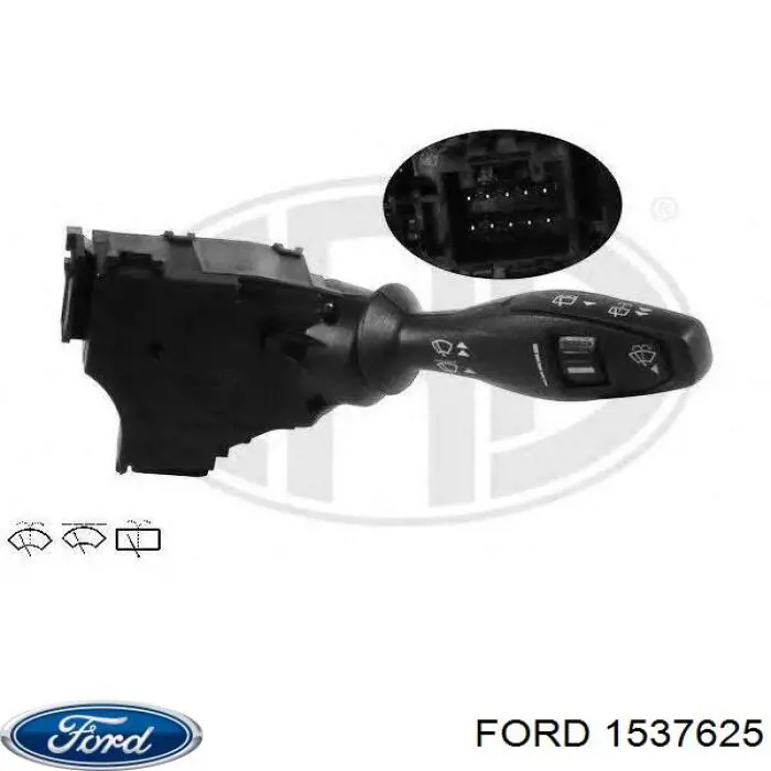 1537625 Ford Comutador direito instalado na coluna da direção