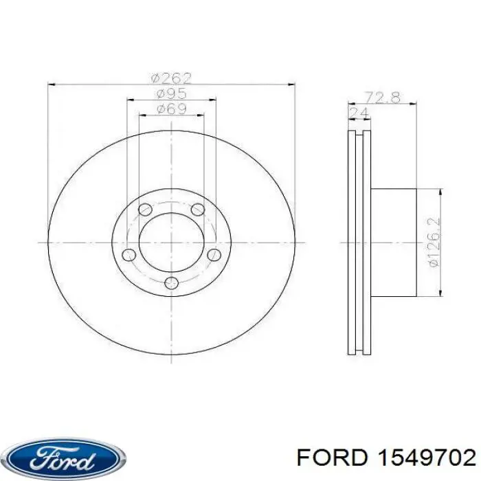 Compre 1549702 Ford Disco do freio dianteiro